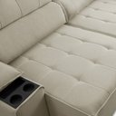 Ver mais imagens de Sofá Retrátil Reclinável 3 Lugares Sala de Estar 215cm Bilac F04 Linho Bege - Lyam Decor