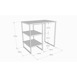 Aparador Industrial para Cervejeira com 2 Prateleiras 75x80x50 - 3
