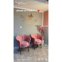 Ver imagem 4 de Poltrona Pétala Veludo Rose Pés Palito Luxo