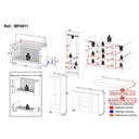 Ver imagem 4 de Quarto de Bebê Completo Berço Americano 3x1 Colchão Realeza Multimóveis Mp4611 Madeirado/off