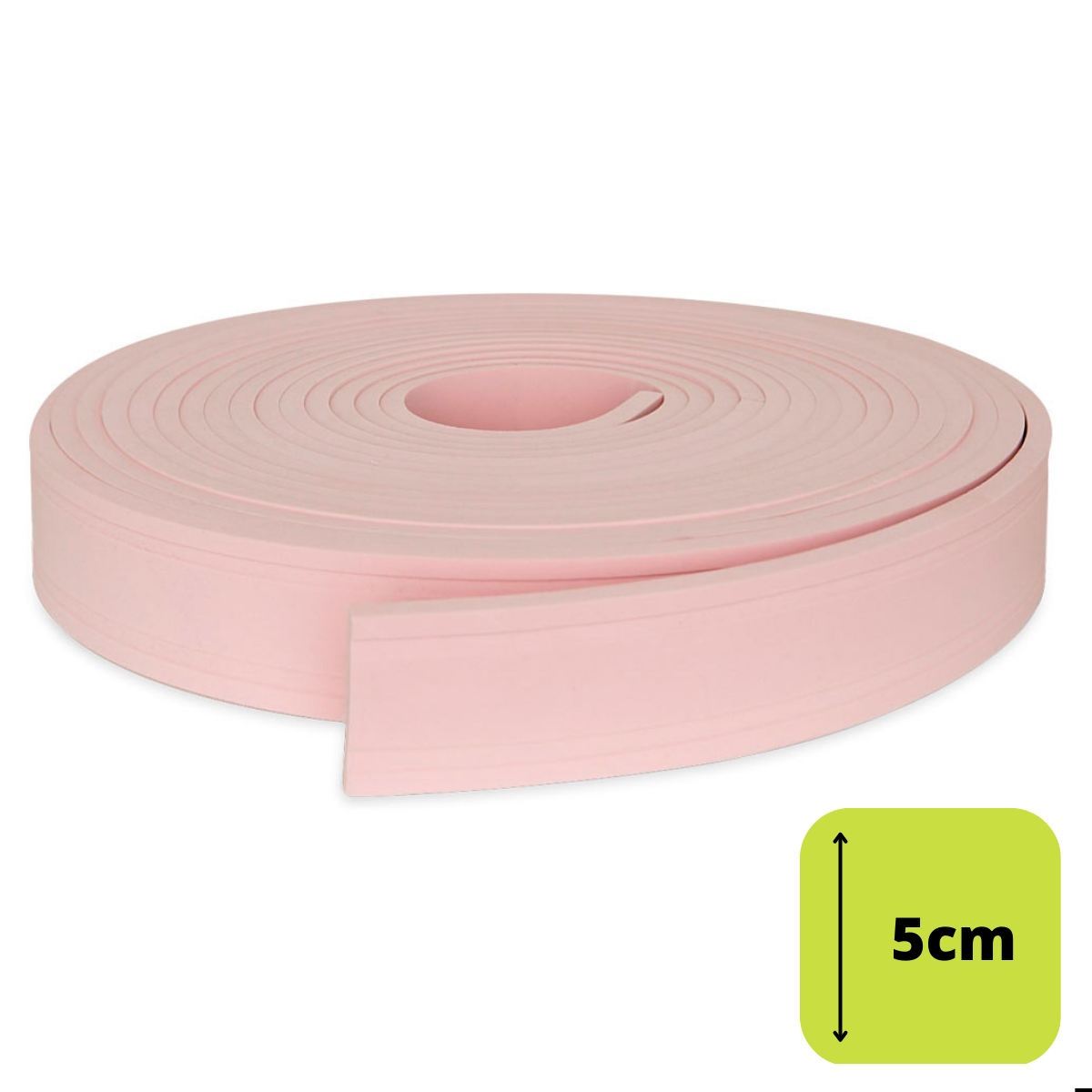 Rodapé Moldura Autocolante Flexível 5cm Liso 10 mts Rosa - 1