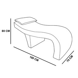 Maca Estética Ergonomica Metalassê Inclinada 70 Cm Cinza Slk Decor Nina - 4