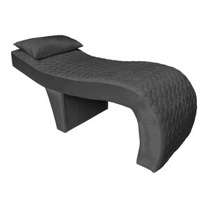 Maca Estética Ergonomica Metalassê Inclinada 70 Cm Cinza Slk Decor Nina