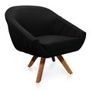 Ver imagem 4 de Kit 01 Namoradeira 02 Lugares e 01 Poltrona Giovana Suede Preto