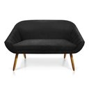 Ver mais imagens de Kit 01 Namoradeira 02 Lugares e 01 Poltrona Giovana Suede Preto