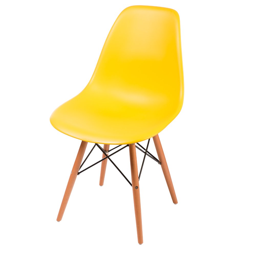 Kit 4 Cadeiras Eames Eifell 130pp Cor:amarelo - 2