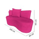 Ver mais imagens de Namoradeira Sofá 2 Lugares Yara Orgânica Veludo Rosa Pink