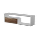 Ver imagem 3 de Rack Nicho Aparador Roma Branco com Freijó para Tv Sala Quarto