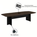 Ver imagem 4 de Mesa de Reunião Diretoria ABAULADA - 2,40x1,20m - WORKSTART - MARSALA/PRETO - 21015