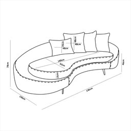 Sofá 3 Lugares 2,30m Living Orgânico Medelim - Élpis Móveis - Boucle Prata - 5