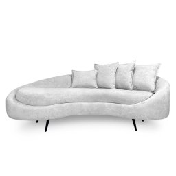 Sofá 3 Lugares 2,30m Living Orgânico Medelim - Élpis Móveis - Boucle Prata - 2