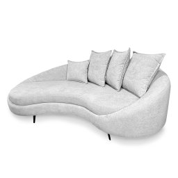 Sofá 3 Lugares 2,30m Living Orgânico Medelim - Élpis Móveis - Boucle Prata - 3