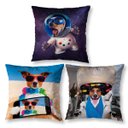 Ver imagem 1 de Kit 3 Capas de Almofada Pet 40cm Sala Quarto Cachorros