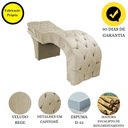 Ver imagem 5 de Maca Estética Estofada Reclinável Ergonômica Veludo Ludmilla Cor:bege