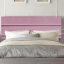 Ver imagem 1 de Painel Cabeceira Estofada Argentina 160cm Cama Box Queen Corino Rosa Bebe- Mabe Magazine