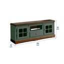 Ver imagem 3 de Rack para Sala 2 Portas 1 Gaveta e Nicho Central 2037 Manchester - Verde Musgo/imbuia Glazer