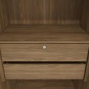 Ver imagem 5 de Quarto Modulado Adapt 10 Portas 9 Gavetas MDP Nogueira-Branco Kappesberg