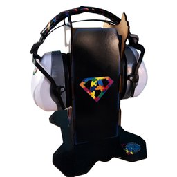 Abafador de Ruidos Infinity Gray para Autistas de 26 Db com Suporte Decorativo Black - 2