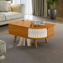 Ver imagem 1 de Mesa de Centro Indianápolis 2 Portas Cinamomo/off White - Madetec