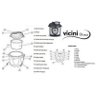 Panela de Pressão Elétrica 5L Vicini Feijão Sopa Carnes Arroz - EPV 865  - 220v - 5