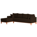 Ver imagem 4 de Sofá 4 Lugares Beny com Chaise Esquerdo Corino Marrom