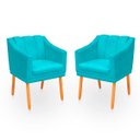 Ver imagem 1 de Kit com 2 Cadeiras Poltrona para Sala Moderna e Confortável Mila Suede