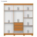 Ver imagem 6 de Guarda-Roupa de Casal 6 Portas Vinci com Espelhos Cinamomo
