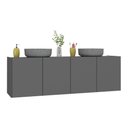 Ver imagem 1 de Gabinete de Banheiro 123,5cm Suspenso 4 Portas Multimóveis Mp5047 Grafite