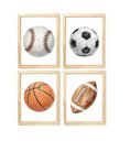 Ver imagem 1 de Kit Quadro Bolas Esporte Decorativo Infantil Quarto Criança Bebê Enxoval