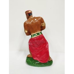 Imagem em Resina Orixá Ogum Roupa Vermelha 21cm - 3