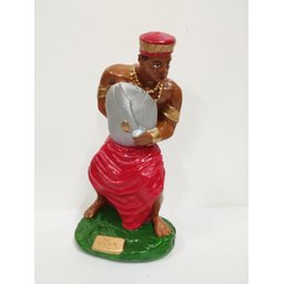 Imagem em Resina Orixá Ogum Roupa Vermelha 21cm - 1