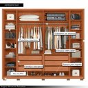 Ver imagem 3 de Guarda Roupa Casal Galeno 265cm com 6 Portas e 6 Gavetas em Mdf Freijo/offwhite G11- Gran Belo
