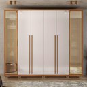 Ver imagem 1 de Guarda Roupa Casal Galeno 265cm com 6 Portas e 6 Gavetas em Mdf Freijo/offwhite G11- Gran Belo
