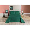 Ver imagem 3 de cobre leito king size matelado dupla face micropercal 200 fios estampado verde