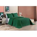 Ver imagem 1 de cobre leito king size matelado dupla face micropercal 200 fios estampado verde