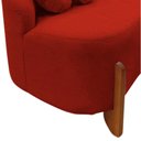 Ver imagem 7 de Namoradeira Sofá Feijão Moscou 150cm Orgânica Couro Vermelho