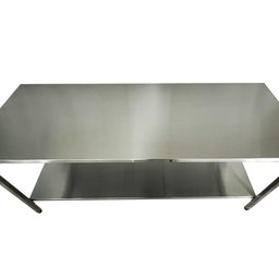 Mesa Aço Inox Industrial 160x70x90 Cm Plano Liso Nortinox - 6