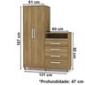Comoda Com Roupeiro 20021 Nature VLR - 3