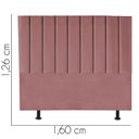 Ver imagem 2 de Cabeceira Cama Box Queem Estofada Carla 160cm Suede:rosê