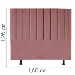 Cabeceira Cama Box Queem Estofada Carla 160cm Suede:rosê - 2