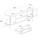 Ver imagem 3 de Rack Nani 2 Portas e 1 Gaveta Cor Preto 150cm - 63220