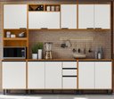 Ver imagem 1 de Armário de Cozinha Modulado Ravena com Nicho Microondas/forno - Freijó Uv/off Acetindo Poliman