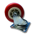 Ver imagem 7 de Rodízio Rodinha Giratório Placa Base Aço Roda Pp Vermelho Diâmetro 50mm 2" Altura 65mm