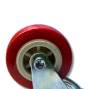 Ver mais imagens de Rodízio Rodinha Giratório Placa Base Aço Roda Pp Vermelho Diâmetro 50mm 2" Altura 65mm