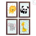 Ver imagem 3 de Kit 4 Quadros Decorativos Infantil Bichinhos da Floresta: Branca