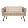 Kit Namoradeira 2 Lugares e 02 Poltronas Julia Suede Bege - D'Rossi - 3