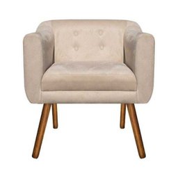 Kit Namoradeira 2 Lugares e 02 Poltronas Julia Suede Bege - D'Rossi - 4