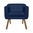 Ver imagem 4 de Kit Namoradeira 2 Lugares e 2 Poltronas Julia Suede Azul Marinho - D'Rossi