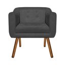 Ver imagem 4 de Kit Namoradeira 2 Lugares e 02 Poltronas Julia Suede Grafite - D'Rossi