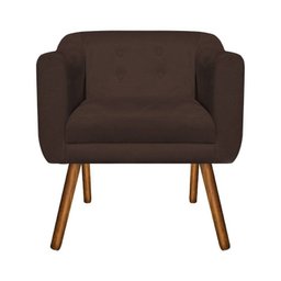 Kit Namoradeira 2 Lugares e 02 Poltronas Julia Suede Marrom - D'Rossi - 4 Kit Namoradeira 2 Lugares e 02 Poltronas Julia Suede Marrom - D'Rossi - 4